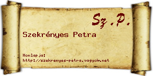 Szekrényes Petra névjegykártya